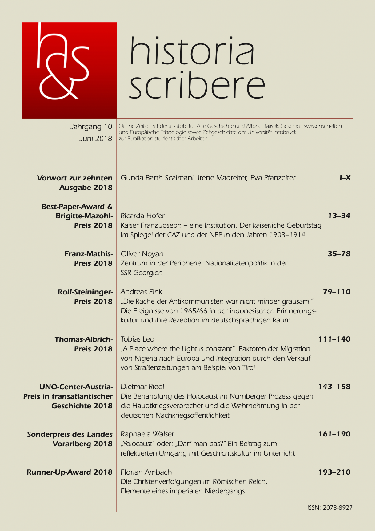 Deckblatt Ausgabe 10